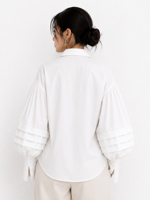 Study 01 - Form 05, Pleated Baloon Sleeve Shirt