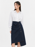 Study 01 - Form 14, Denim A Line High Low Skirt