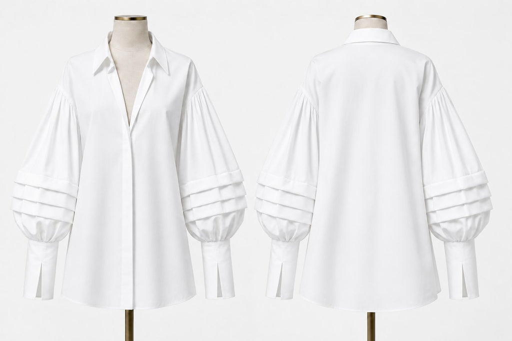 Study 01 - Form 05, Pleated Baloon Sleeve Shirt