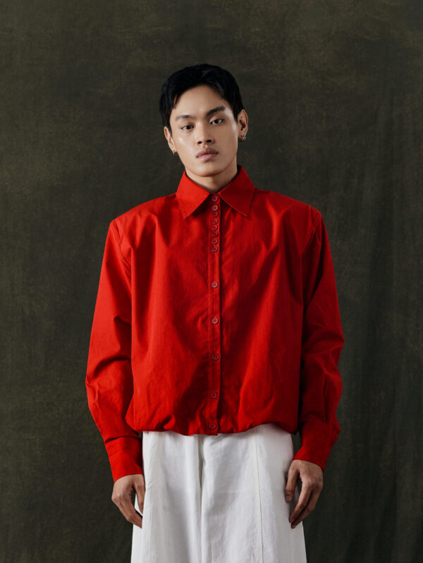 Study 01 - Form 18, Redline Button Shirt