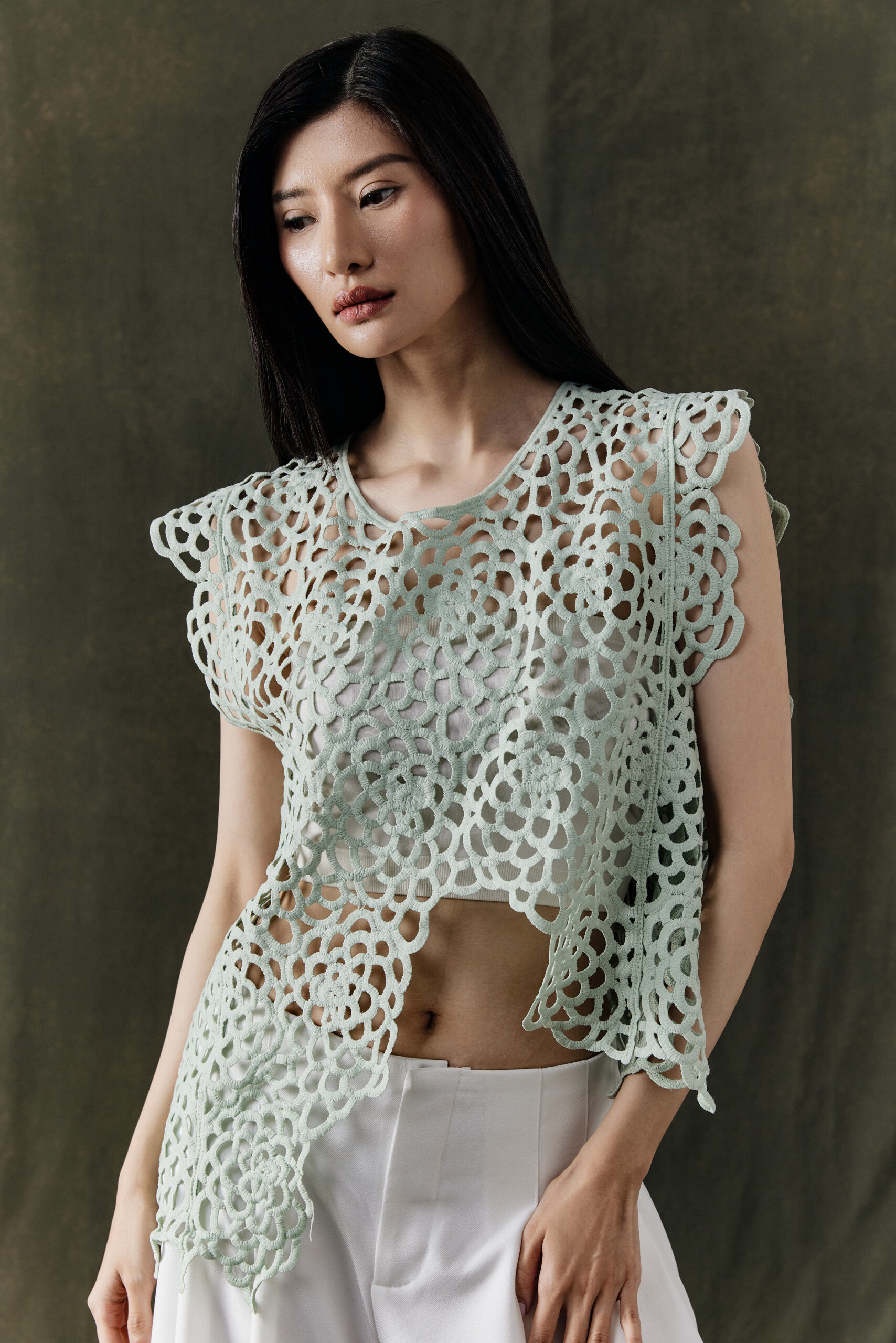 Study 01 – Form 26, Aster Top in Mint Sage - Image 1