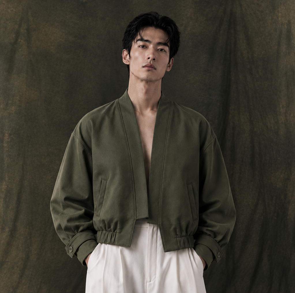 Study 01 - Form 08, Open Front Cocoon Sleeves Outer - Image 1