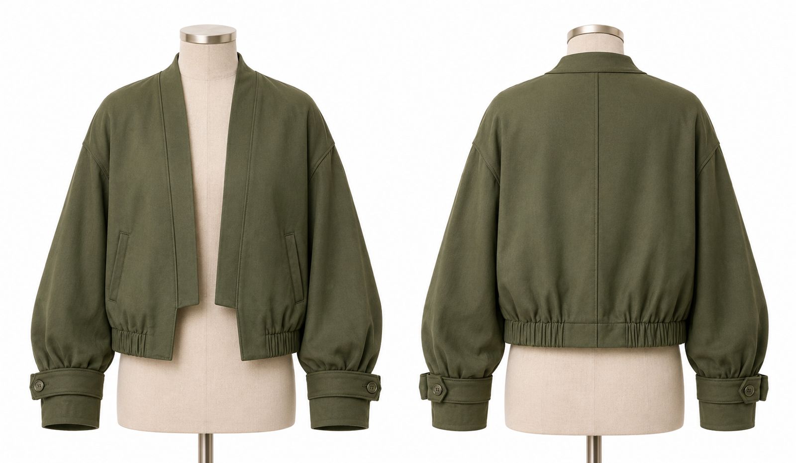 Study 01 - Form 08, Open Front Cocoon Sleeves Outer - Image 3