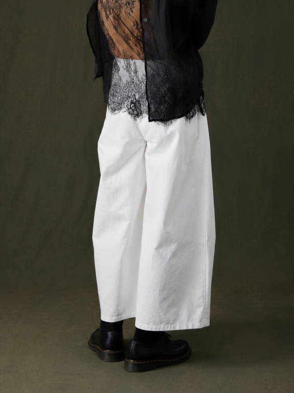 Study 01 – Form 33, Soft Balloon Pants in White - Image 2