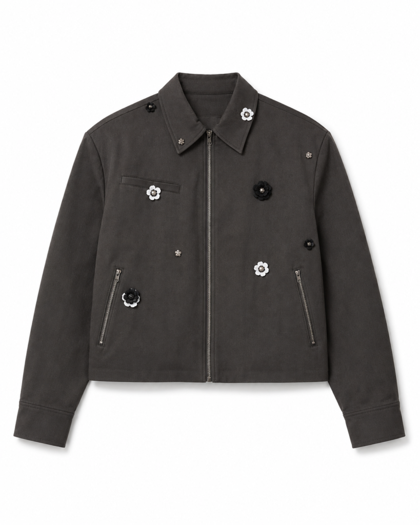 Study 01 - Form 36, Floral Stud Jacket