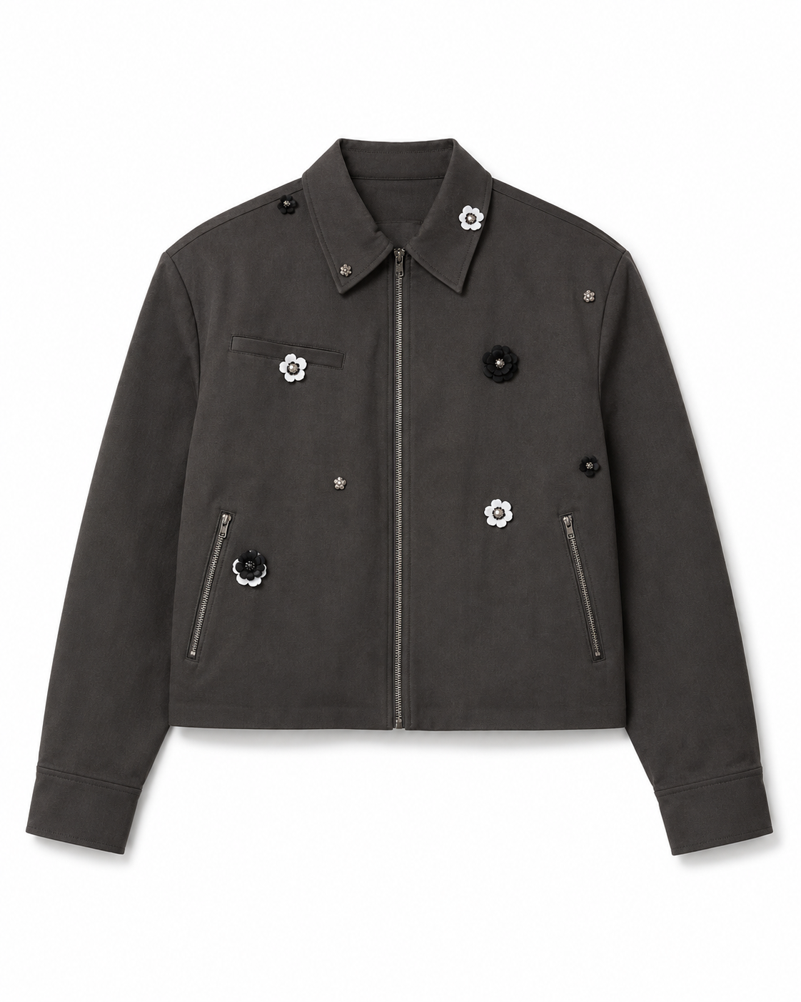 Study 01 - Form 36, Floral Stud Jacket - Image 1